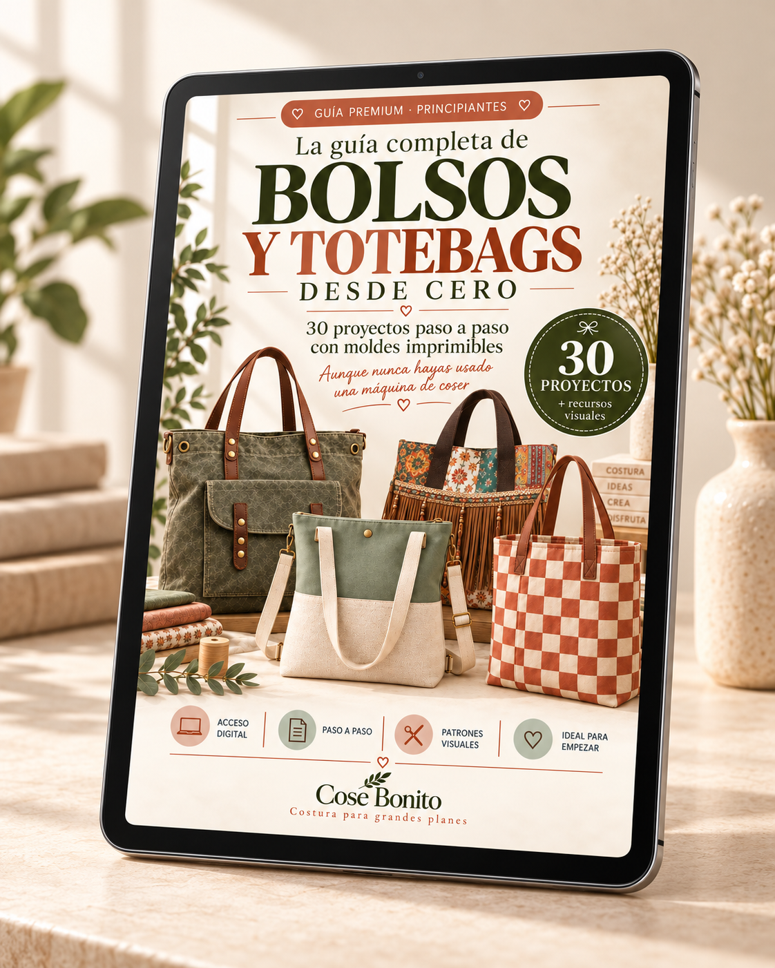 La Guía Completa de Bolsos y Totebags desde Cero – 30 Proyectos con Moldes Imprimibles